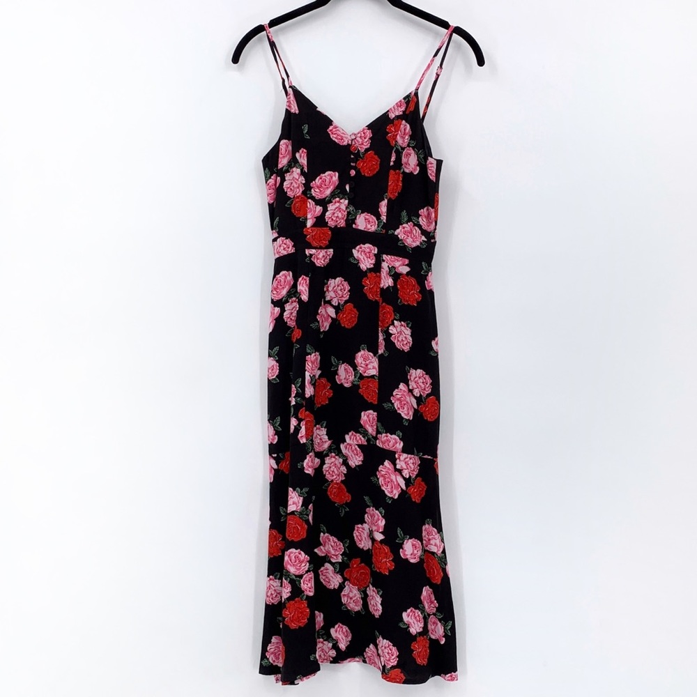 &OTHER STORIES ROSE FLORAL PRINTED MIDI DRESS